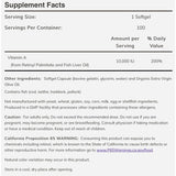 NOW Vitamin A 10,000 IU-N101 Nutrition