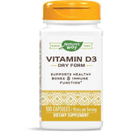 Nature's Way Vitamin D3 Dry Form 10 mcg-100 capsules-N101 Nutrition