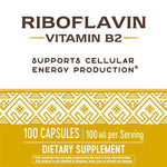 Nature's Way Riboflavin (Vitamin B2) 100 mg-N101 Nutrition