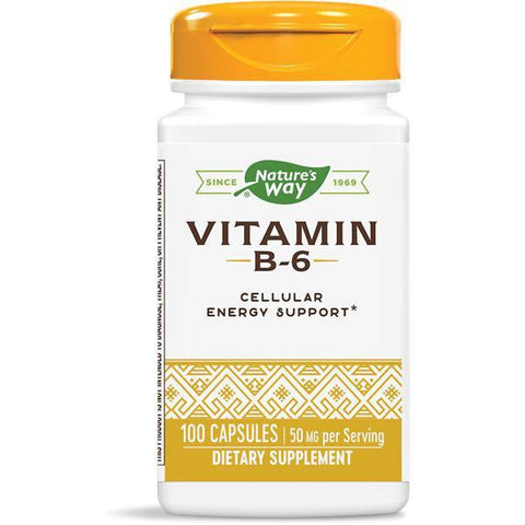 Nature's Way Vitamin B-6-100 capsules-N101 Nutrition