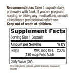 Nature's Way Folate-100 capsules-N101 Nutrition