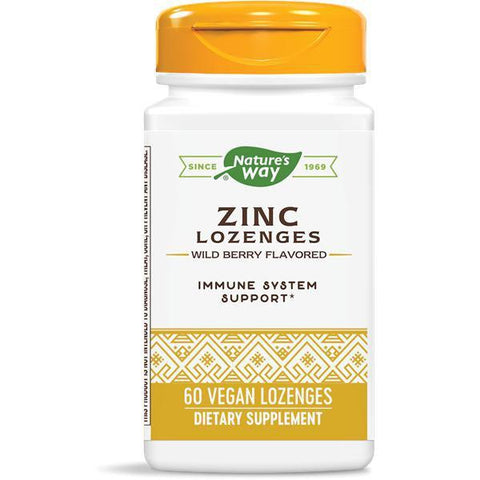Nature's Way Zinc Lozenges-60 vegan lozenges-N101 Nutrition