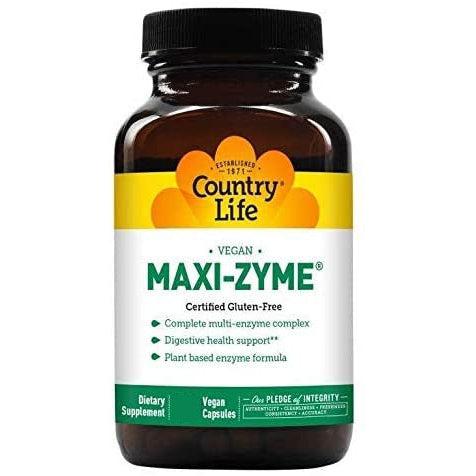 Country Life Maxi-Zyme-60 vegan capsules-N101 Nutrition