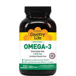 Country Life Omega-3 Fish Body Oils 1000 mg-100 softgels-N101 Nutrition