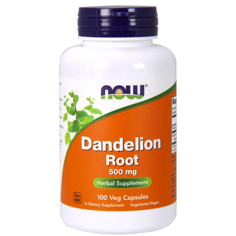 NOW Dandelion Root 500 mg-100 veg capsules-N101 Nutrition