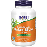 NOW Ginkgo Biloba, Double Strength 120 mg-200 Veg Capsules-N101 Nutrition
