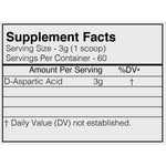 Blackmarket Labs RAW D-Aspartic Acid-60 servings (180 g)-N101 Nutrition