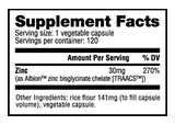 NutraBio Zinc Chelate 30 mg