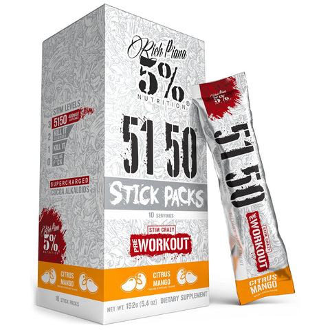 Rich Piana 5% Nutrition 5150 Pre-Workout Stick Packs
