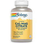 Solaray Cal-Mag Citrate 2:1 ratio w/ Vitamin D3 & K2-N101 Nutrition