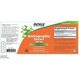 NOW Andrographis Extract 400 mg-N101 Nutrition