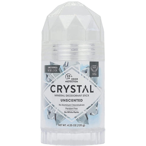 Crystal Mineral Deodorant Stick Unscented-4.25 oz (125 g)-N101 Nutrition