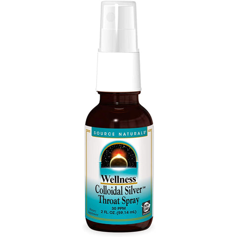 Source Naturals Wellness Colloidal Silver Throat Spray 30 ppm-2 fl oz-N101 Nutrition