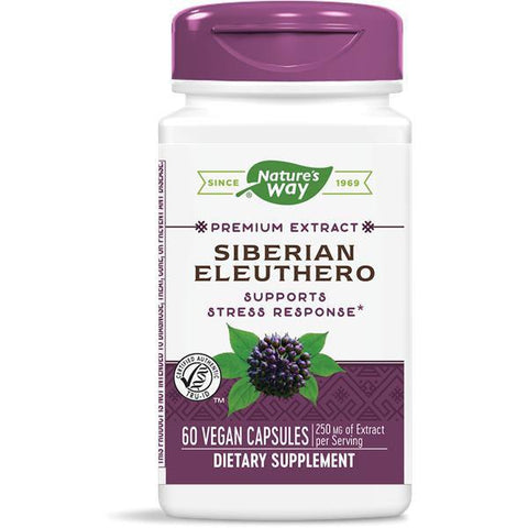 Nature's Way Siberian Eleuthero Extract-60 vegan capsules-N101 Nutrition