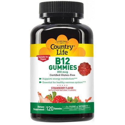 Country Life Vegan Vitamin B12 Gummies 850 mcg-N101 Nutrition