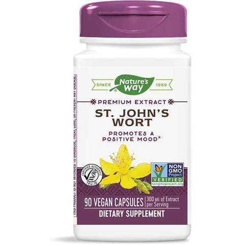 Nature's Way St. Johns Wort Extract-90 vegan capsules-N101 Nutrition
