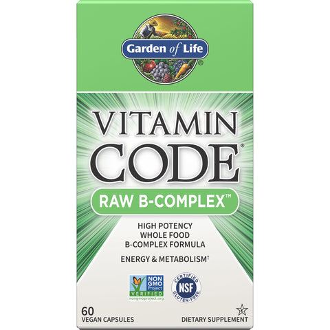Garden of Life Vitamin Code Raw B-Complex-60 vegan capsules-N101 Nutrition