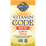 Garden of Life Vitamin Code Raw D3 2,000 IU-N101 Nutrition