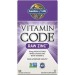 Garden of Life Vitamin Code Raw Zinc-60 vegan capsules-N101 Nutrition