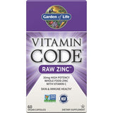 Garden of Life Vitamin Code Raw Zinc-60 vegan capsules-N101 Nutrition