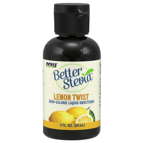 NOW BetterStevia Liquid Sweetener - Lemon Twist-2 fl oz (60 mL)-N101 Nutrition