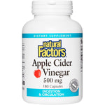 Natural Factors Apple Cider Vinegar 500 mg-180 capsules-N101 Nutrition