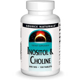 Source Naturals Inositol/Choline 800 mg-100 tablets-N101 Nutrition