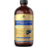 Solgar Liquid Calcium Magnesium Citrate with Vitamin D3 - Natural Blueberry Flavor-16 fl oz (473 mL)-N101 Nutrition