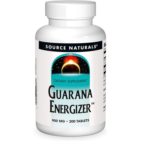Source Naturals Guarana Energizer 900 mg-200 tablets-N101 Nutrition