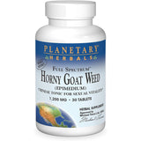 Planetary Herbals Horny Goat Weed (Full Spectrum) 1200 mg-30 tablets-N101 Nutrition