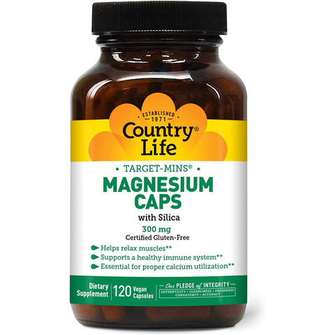 Country Life Target-Mins Magnesium Caps with Silica 300 mg