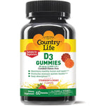 Country Life Vegan Vitamin D3 Gummies 25 mcg (1,000 IU)-N101 Nutrition
