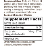 Nature's Way Zinc Chelate 30 mg-N101 Nutrition