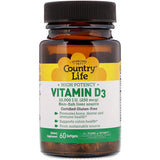 Country Life Vitamin D3 10,000 IU-N101 Nutrition