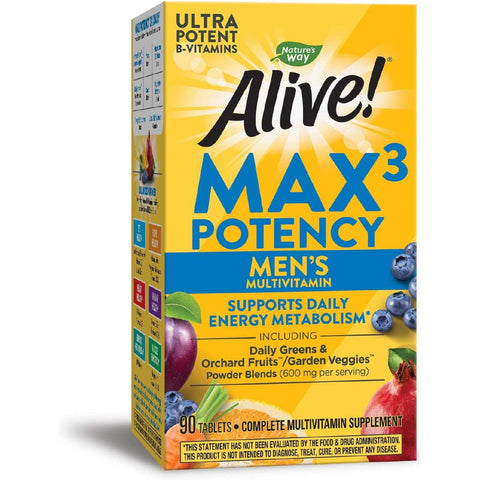Nature's Way Alive! Max3 Potency Men’s Multivitamin-N101 Nutrition