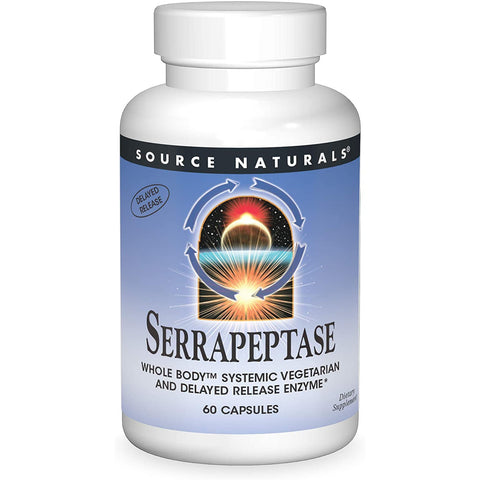Source Naturals Serrapeptase-60 vegetarian capsules-N101 Nutrition