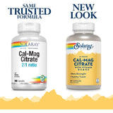 Solaray Cal-Mag Citrate 2:1 ratio w/ Vitamin D3 & K2-N101 Nutrition