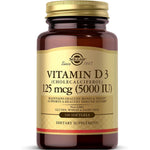 Solgar Vitamin D3 Softgels - 125 mcg (5000 IU)-100 softgels-N101 Nutrition