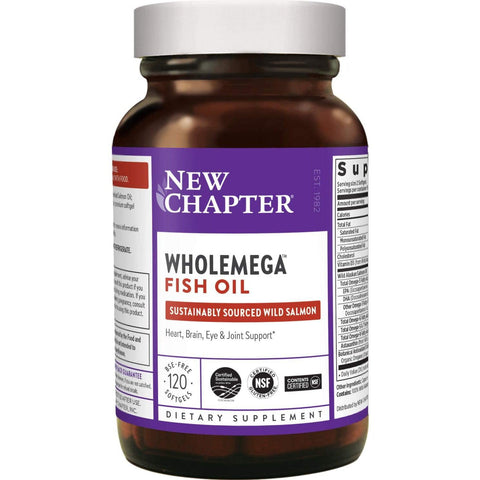 New Chapter Wholemega Fish Oil-120 softgels-N101 Nutrition