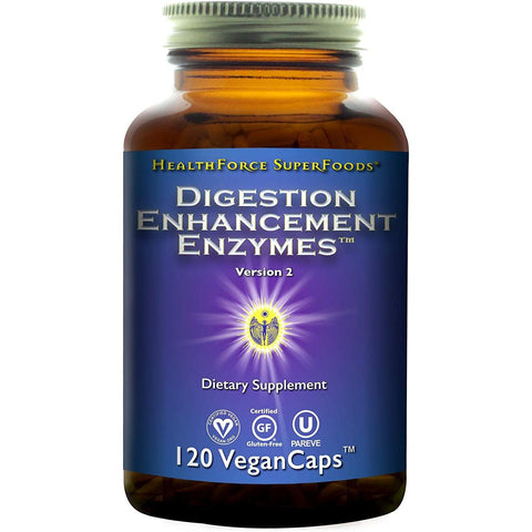 HealthForce SuperFoods Digestion Enhancement Enzymes-120 VeganCaps-N101 Nutrition