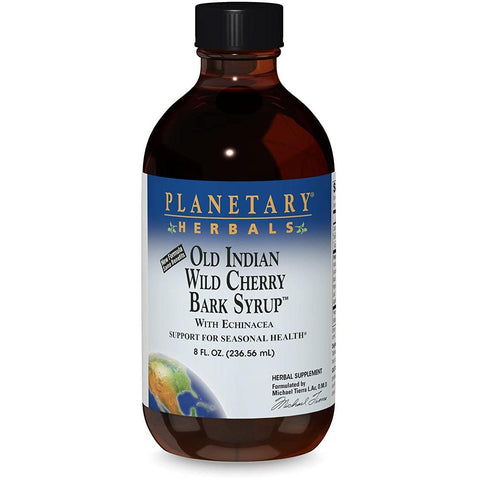 Planetary Herbals Old Indian Wild Cherry Bark Syrup-8 fl oz (237 mL)-N101 Nutrition
