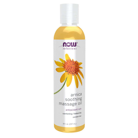 NOW Solutions Arnica Soothing Massage Oil-8 fl oz (237 mL)-N101 Nutrition