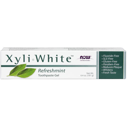 NOW XyliWhite Refreshmint Toothpaste Gel-6.4 oz (181 g)-N101 Nutrition