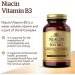 Solgar Niacin (Vitamin B3) 500 mg-N101 Nutrition