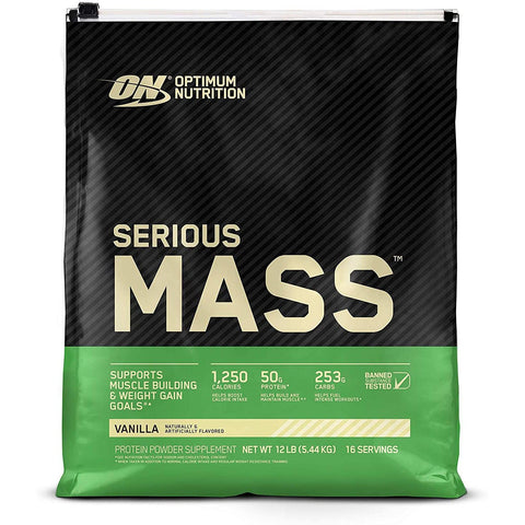 Optimum Nutrition Serious Mass-12 lbs-Vanilla-N101 Nutrition