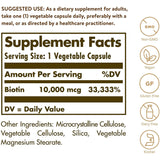 Solgar Super High Potency Biotin 10,000 mcg-N101 Nutrition