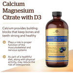 Solgar Liquid Calcium Magnesium Citrate with Vitamin D3 - Natural Blueberry Flavor-N101 Nutrition