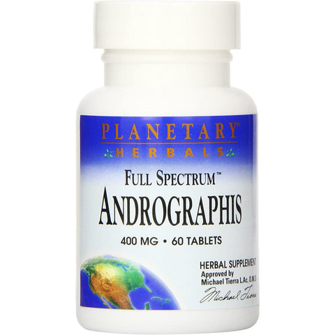 Planetary Herbals Andrographis (Full Spectrum) 400 mg-60 tablets-N101 Nutrition