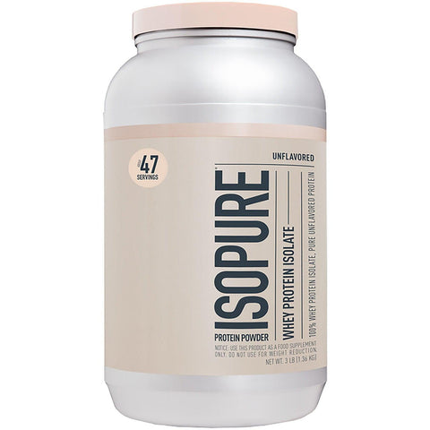 Isopure Whey Protein Isolate Unflavored-3 lbs-N101 Nutrition