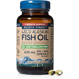 Wiley's Finest Wild Alaskan Fish Oil Easy Swallow Minis-180 softgels-N101 Nutrition